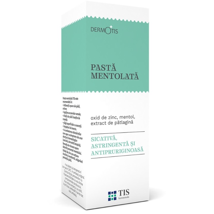 Pasta mentolata pentru inflamatii usoare ale pielii, DermoTIS,50 ml