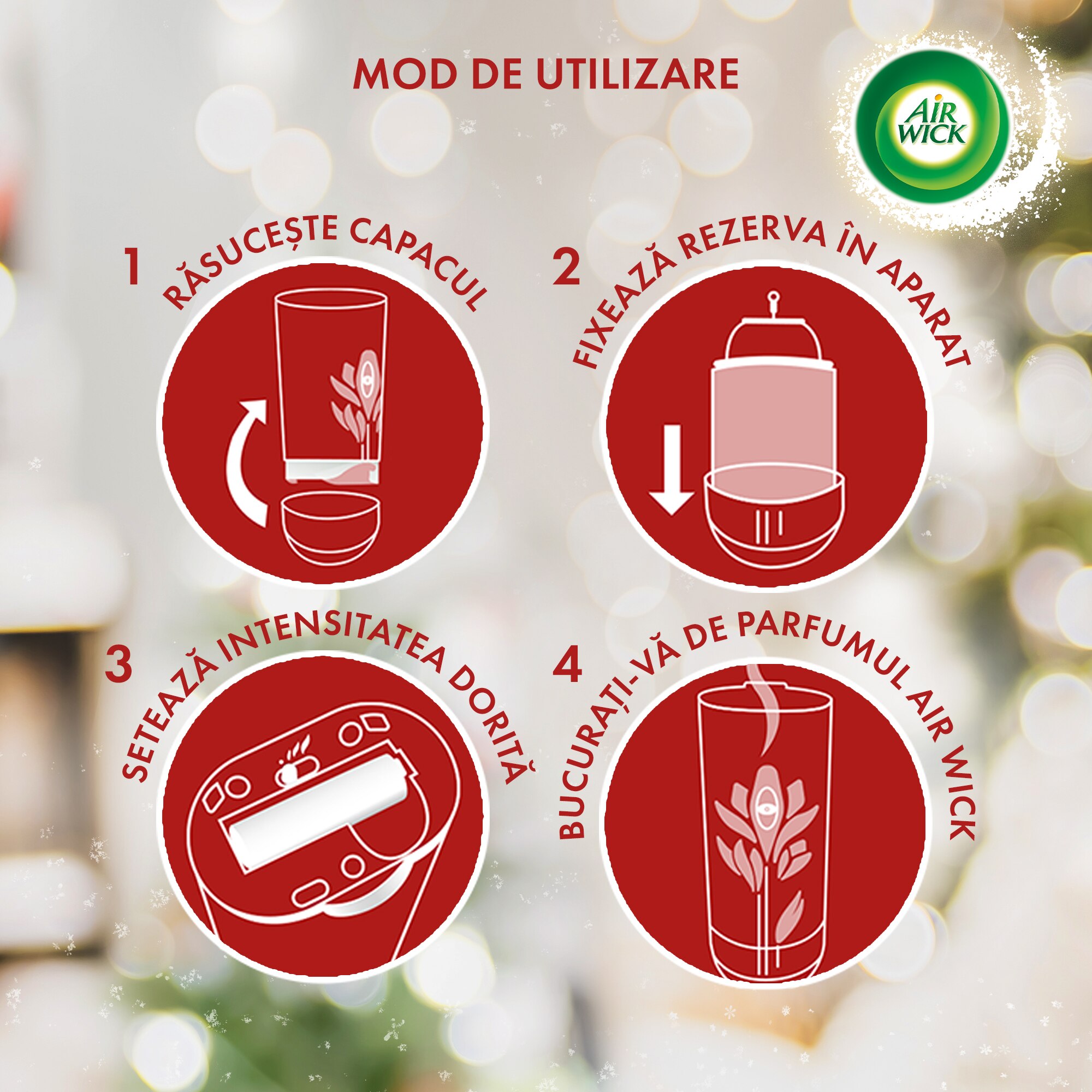 Резерва ароматизатор за стая Air Wick Freshmatic, Портокал и Канела ...