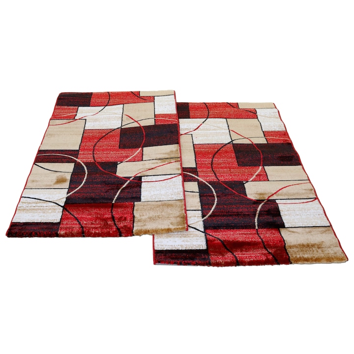 2 db-os szett Carpet Gold Collection 80x150cm-0818 piros/bézs