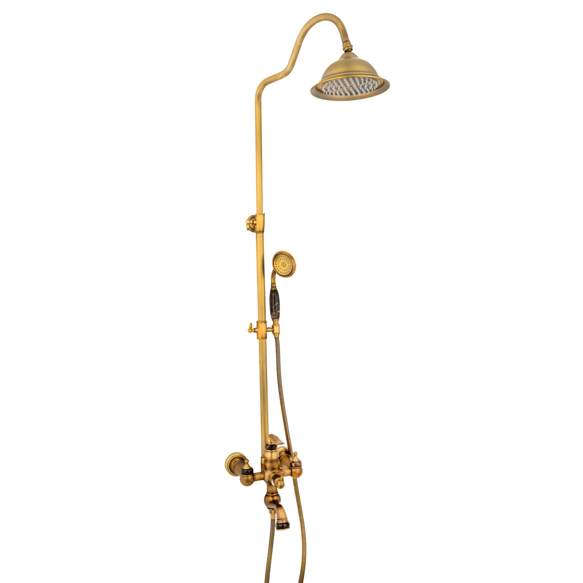 Coloana de dus TRENDY'S ,cu trei functii , jade-bronz antichizat