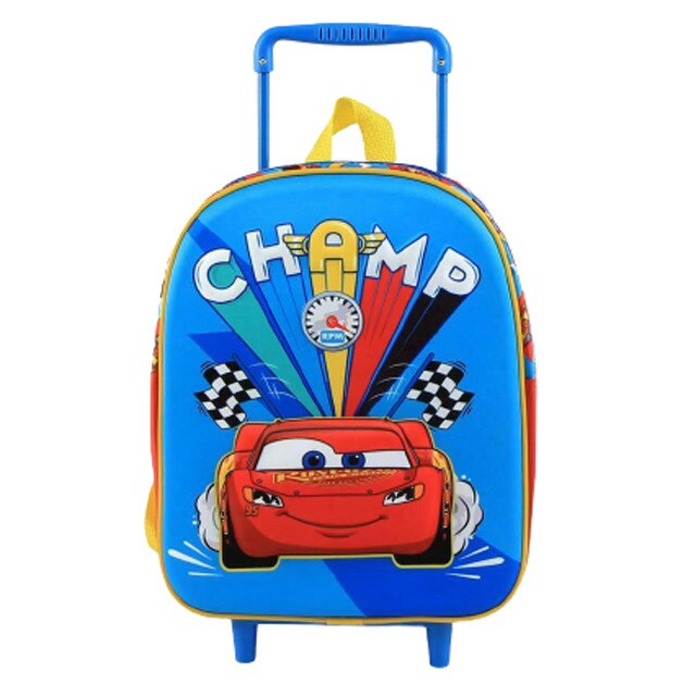 Troller, Cars 3D, Champ albastru, 25x10x34 cm