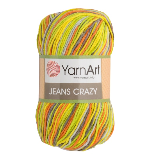 Fir Textil Yarn Art Jeans Crazy 7201,pentru crosetat si tricotat, bumbac, multicolor, 160 m