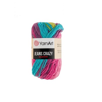 Fir Textil Yarn Art Jeans Crazy 8211,pentru crosetat si tricotat, bumbac, multicolor, 160 m Fir Textil Yarn Art Jeans Crazy 8211,pentru crosetat si tricotat, bumbac, multicolor, 160 m