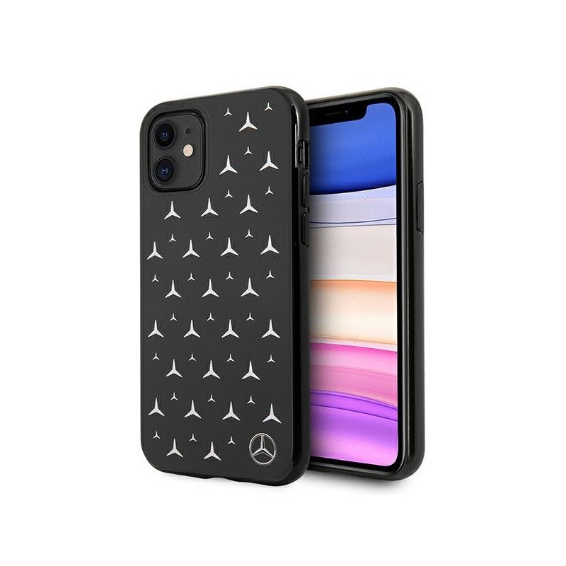 Husa Spate Premium Mercedes Amg Compatibila Cu iPhone 11, Stars, Silicon Negru Lucios - 39013301
