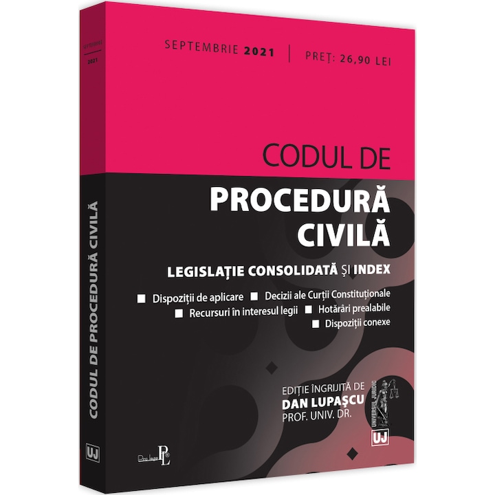 Polgári perrendtartás: 2021. SZEPTEMBER, Dan Lupascu (Román nyelvű kiadás)