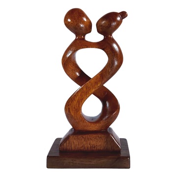 Statueta ArtDeco Infinite Love lucrata manual din lemn exotic, dimensiuni 23 cm inaltime, 12 cm lungime si 6 cm latime Statueta ArtDeco Infinite Love lucrata manual din lemn exotic, dimensiuni 23 cm inaltime, 12 cm lungime si 6 cm latime