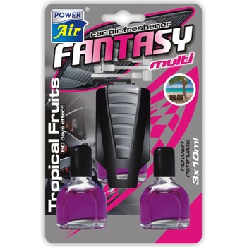Odorizant auto pentru gura ventilatie Power Air Fantasy, aroma multi tropical fruits ,2 rezerve Odorizant auto pentru gura ventilatie Power Air Fantasy, aroma multi tropical fruits ,2 rezerve
