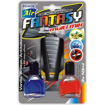 Odorizant auto pentru gura ventilatie Power Air Fantasy, 2 arome : breeze si antitobaco Odorizant auto pentru gura ventilatie Power Air Fantasy, 2 arome : breeze si antitobaco