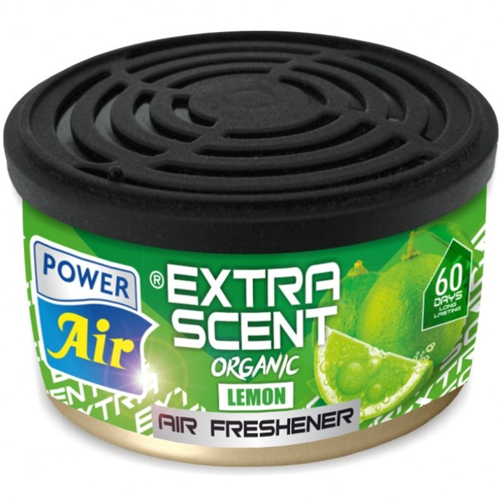 Ароматизатор за кола Power Air, Тип кутия, Постепенно изпускане на парфюма, Aroma extra scent lemon