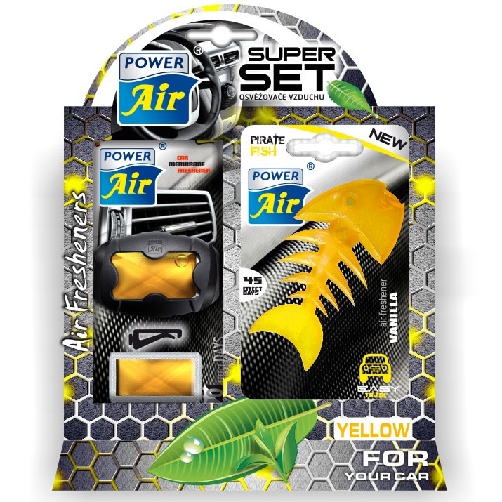 Set odorizant auto Power Air Super Set , aroma vanilla , contine saculet si membrana ventilatie