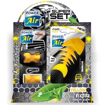 Set odorizant auto Power Air Super Set , aroma vanilla , contine saculet si membrana ventilatie Set odorizant auto Power Air Super Set , aroma vanilla , contine saculet si membrana ventilatie