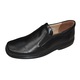 Pantofi lati din piele naturala talpa cusuta EPA, negru, 46