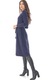 Rochie, ROH DR4331, bleumarin, cu fusta plisata, M-L