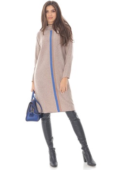 Rochie, ROH DR4340, cu dunga in contrast Rochie, ROH DR4340, cu dunga in contrast