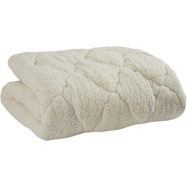 Pilota matlasata cu blanita Shaper Home Still, 200x220 cm, poliester, umplutura 400 g/mp, nivel mediu de caldura