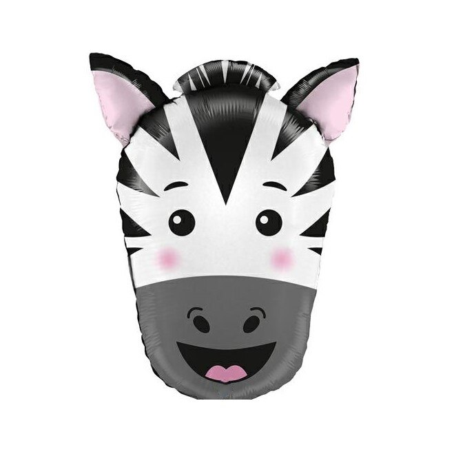 Balon folie mini figurina cap zebra 24 * 30 cm