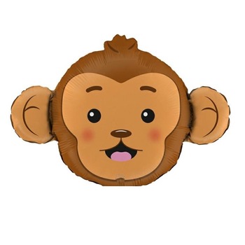 Balon folie mini figurina cap maimuta 40 * 26 cm Balon folie mini figurina cap maimuta 40 * 26 cm