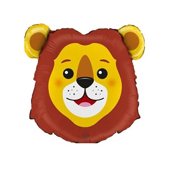 Balon folie mini figurina cap leu 27 * 29 cm Balon folie mini figurina cap leu 27 * 29 cm