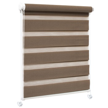 Jaluzea din tesatura de poliester Kowalski, Zi/Noapte, 61.5x150 cm, Maro/Crem Jaluzea din tesatura de poliester Kowalski, Zi/Noapte, 61.5x150 cm, Maro/Crem