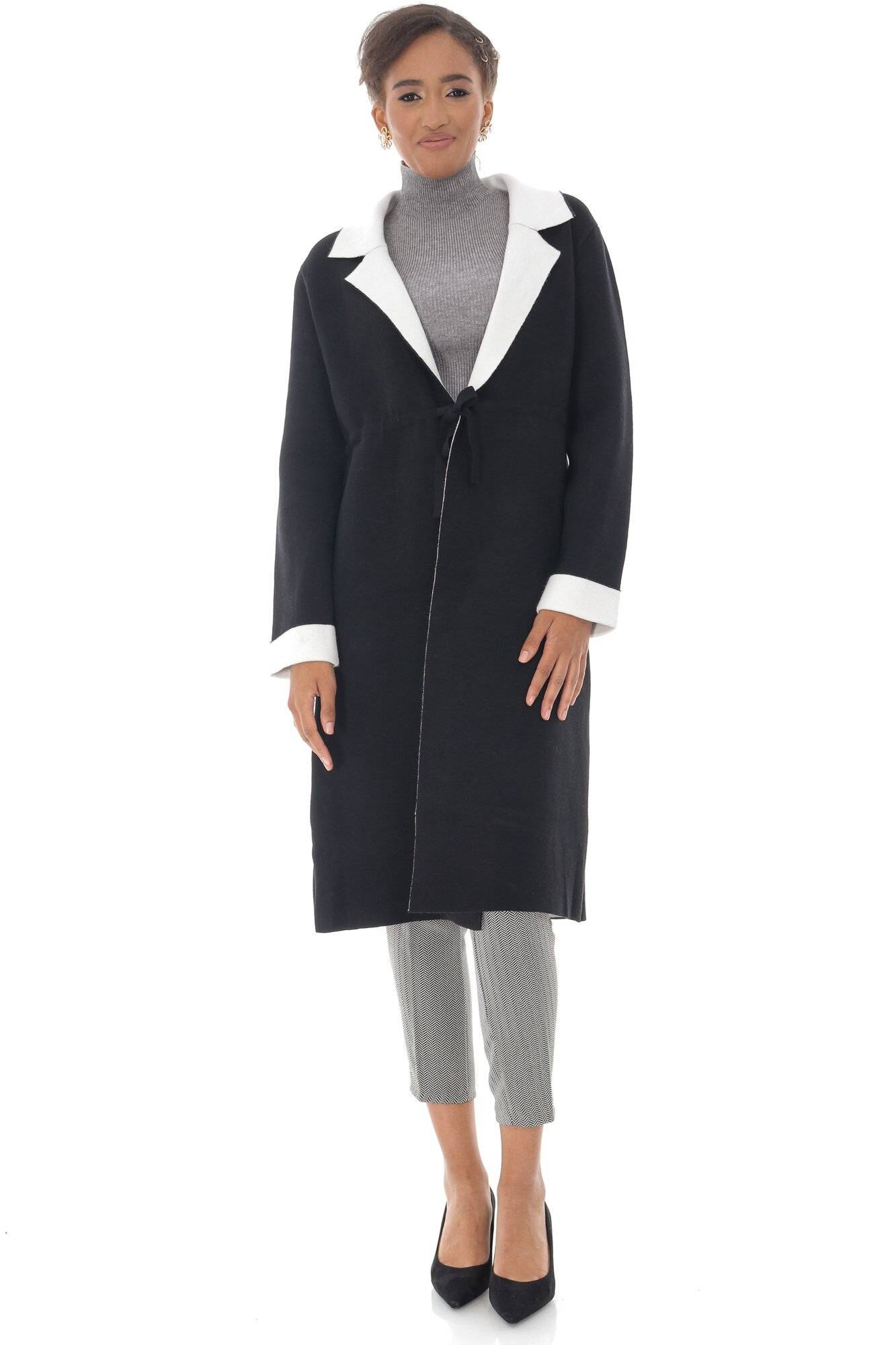 Cardigan de dama, ROH JR543, cu cordon in talie