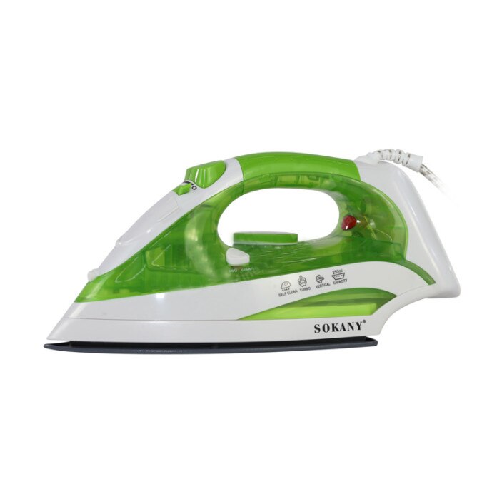 Fier de Calcat cu Design Ergonomic, Abur cu Presiune, 2400 W, Talpa Ceramica, Calcare pe Verticala, Design Modern, Maner Ergonomic, Alb/Verde