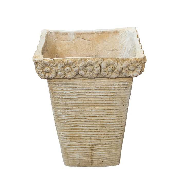 Антична каменна кашпа TONY'S DECOR 12453, 27*27*33см