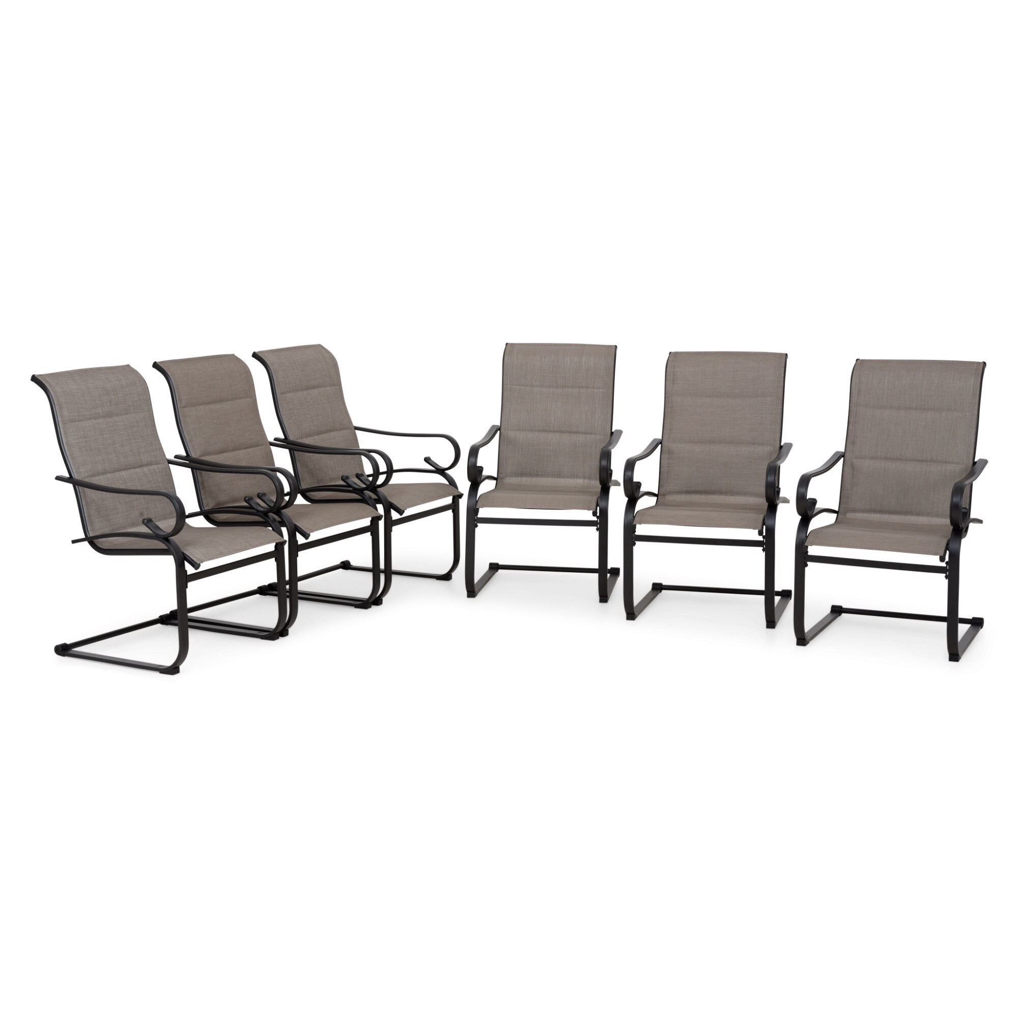 Set 6 scaune gradina/terasa Maison Mex CARLY L 73,5 l 59 H 101 negru-maro