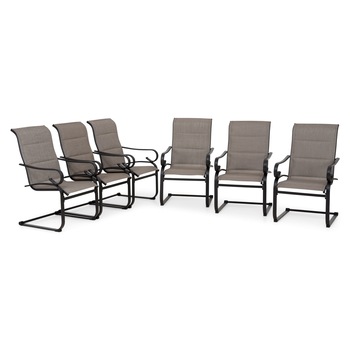 Set 6 scaune gradina/terasa Maison Mex CARLY L 73,5 l 59 H 101 negru-maro Set 6 scaune gradina/terasa Maison Mex CARLY L 73,5 l 59 H 101 negru-maro