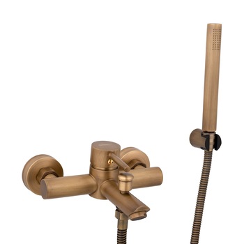 Baterie cada TRENDY'S, pipa fixa montare pe perete , bronz antichizat Baterie cada TRENDY'S, pipa fixa montare pe perete , bronz antichizat
