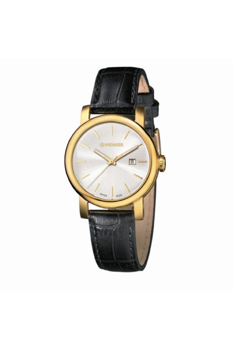 Ceas barbatesc Wenger, 01.1041.119, Negru/Auriu