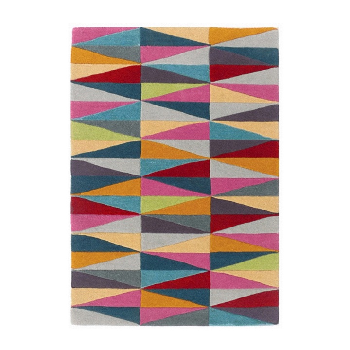 Covor, Bedora, Angles, 200x300 cm, 100% lana, multicolor, finisat manual
