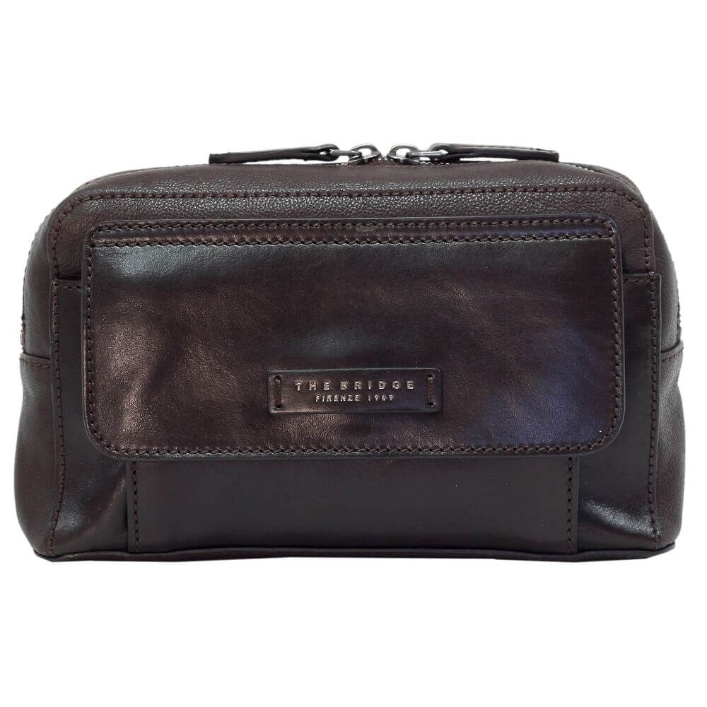 Borseta de brau THE BRIDGE din piele naturala, 073112BX, maro