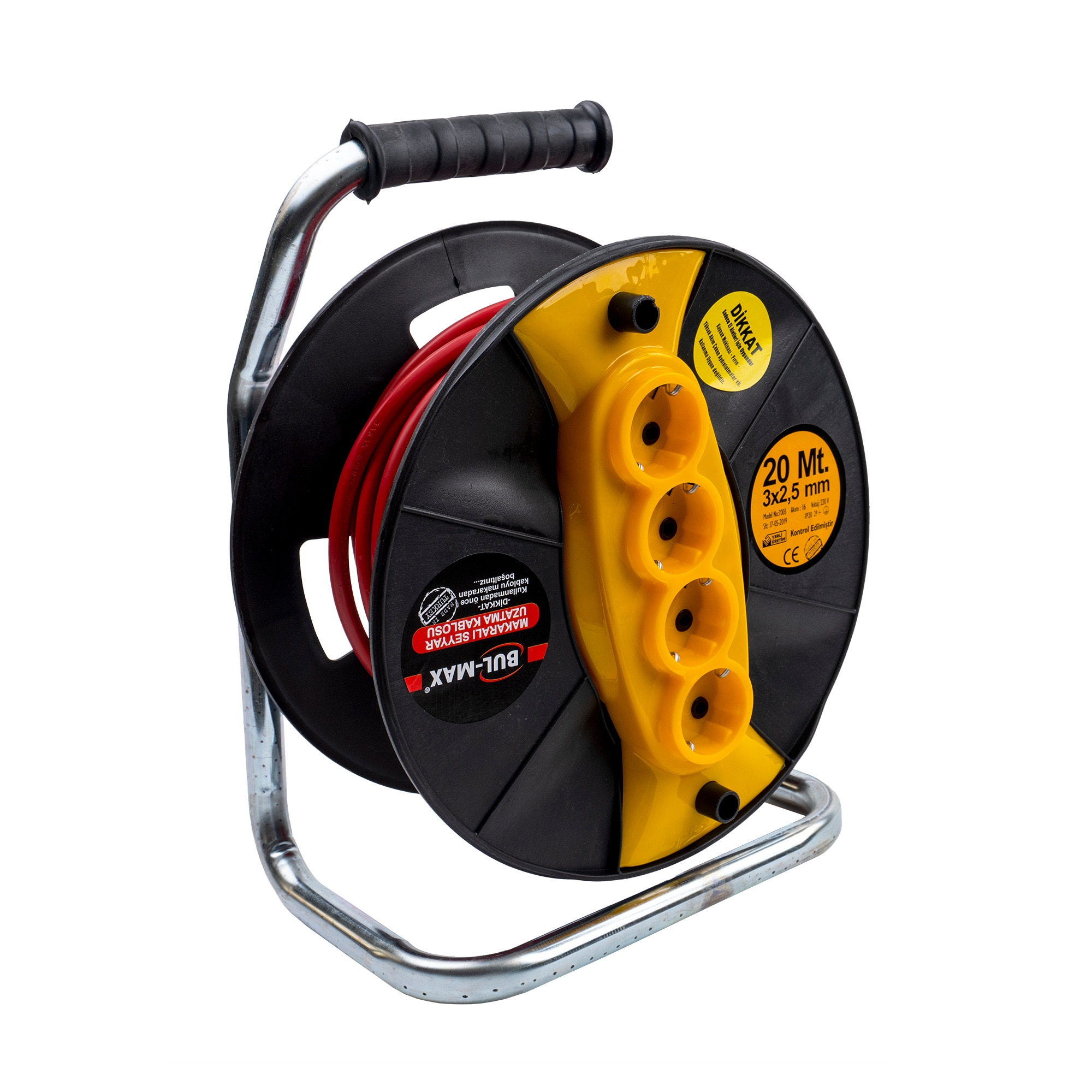 Rola prelungitor cablu cu 4 prize, 3x2.5mm , 20m / EXT 5658