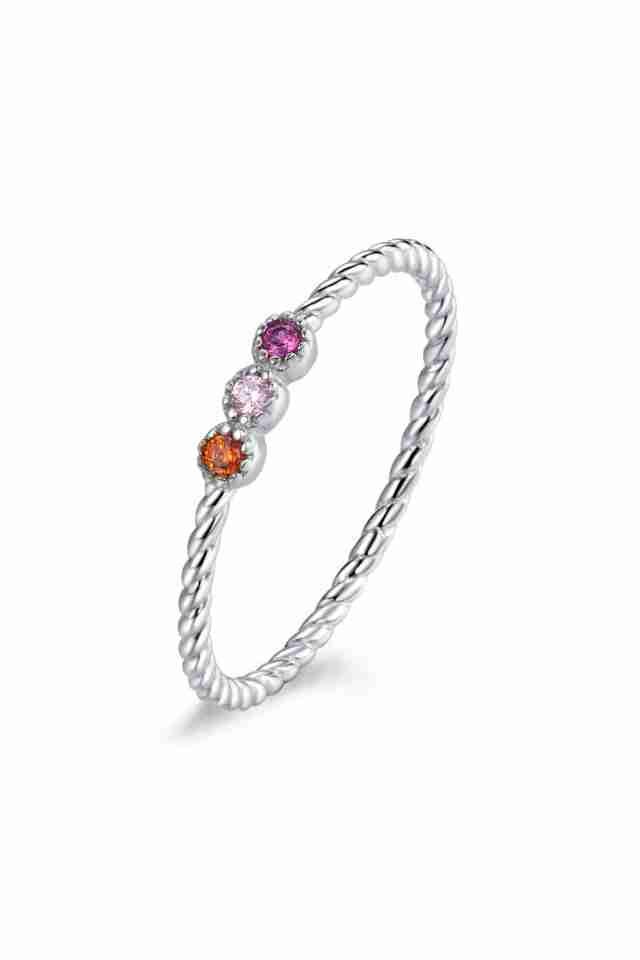 Inel din Argint 925 Pink Dreams cu pietricele de zirconiu, ideali cadou, aniversare, sarbatori, martisor