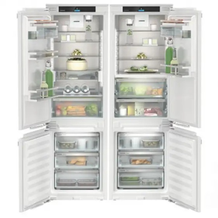 Pachet Side by side Incorporabil Liebherr IXCC 5155 Prime, Format din SICNd 5153 Prime si ICBNd 5153 Prime, No Frost, BioFresh, EasyFresh, DuoCooling, 499l, H 178,8 cm, Clasa D, Alb