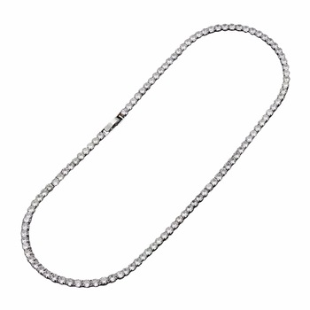 Colier tennis, argintiu, cu pietre din zirconiu, Ines C2, Pursehuit Colier tennis, argintiu, cu pietre din zirconiu, Ines C2, Pursehuit