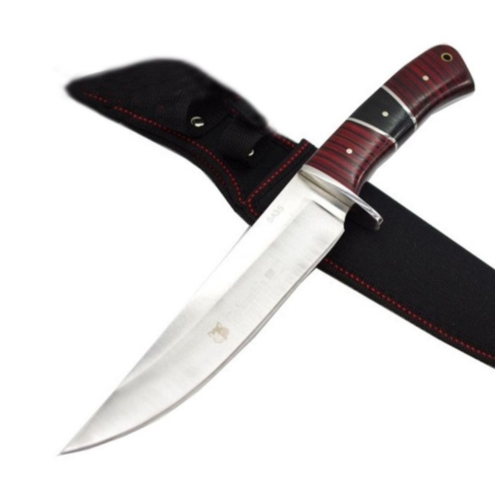 Cutit vanatoare Marble Red, 31 cm, cu husa