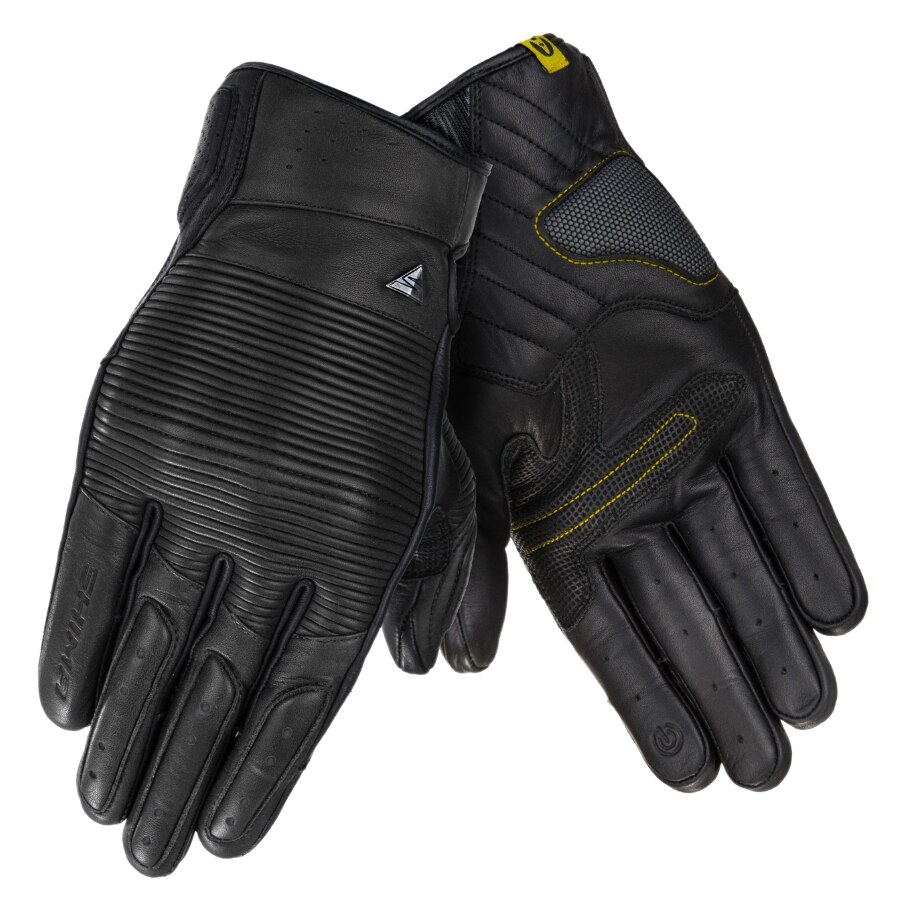 Manusi moto piele SHIMA BLAKE, negru, S