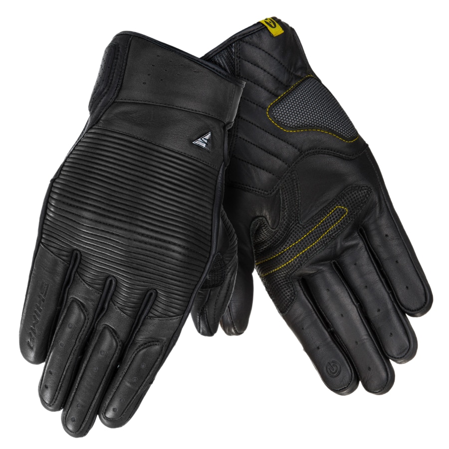 Manusi moto piele SHIMA BLAKE, negru, L