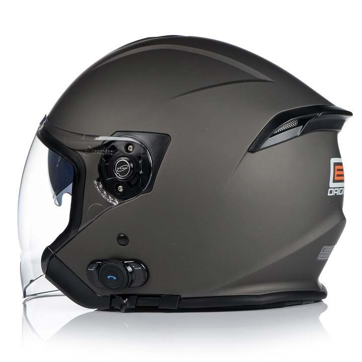 Каска за мотор, Origin Palio Bluetooth, UV защита, ABS, Сива, M