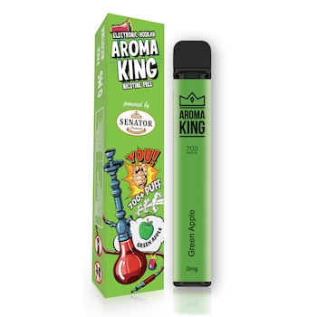 Mini narghilea electronica de unica folosinta AK Senator - Green Apple 700 pufuri Mini narghilea electronica de unica folosinta AK Senator - Green Apple 700 pufuri