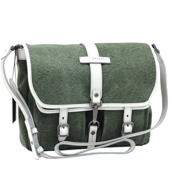 Geanta messenger The Bridge pentru laptop de 14'', L5094Z, verde kaki Geanta messenger The Bridge pentru laptop de 14'', L5094Z, verde kaki