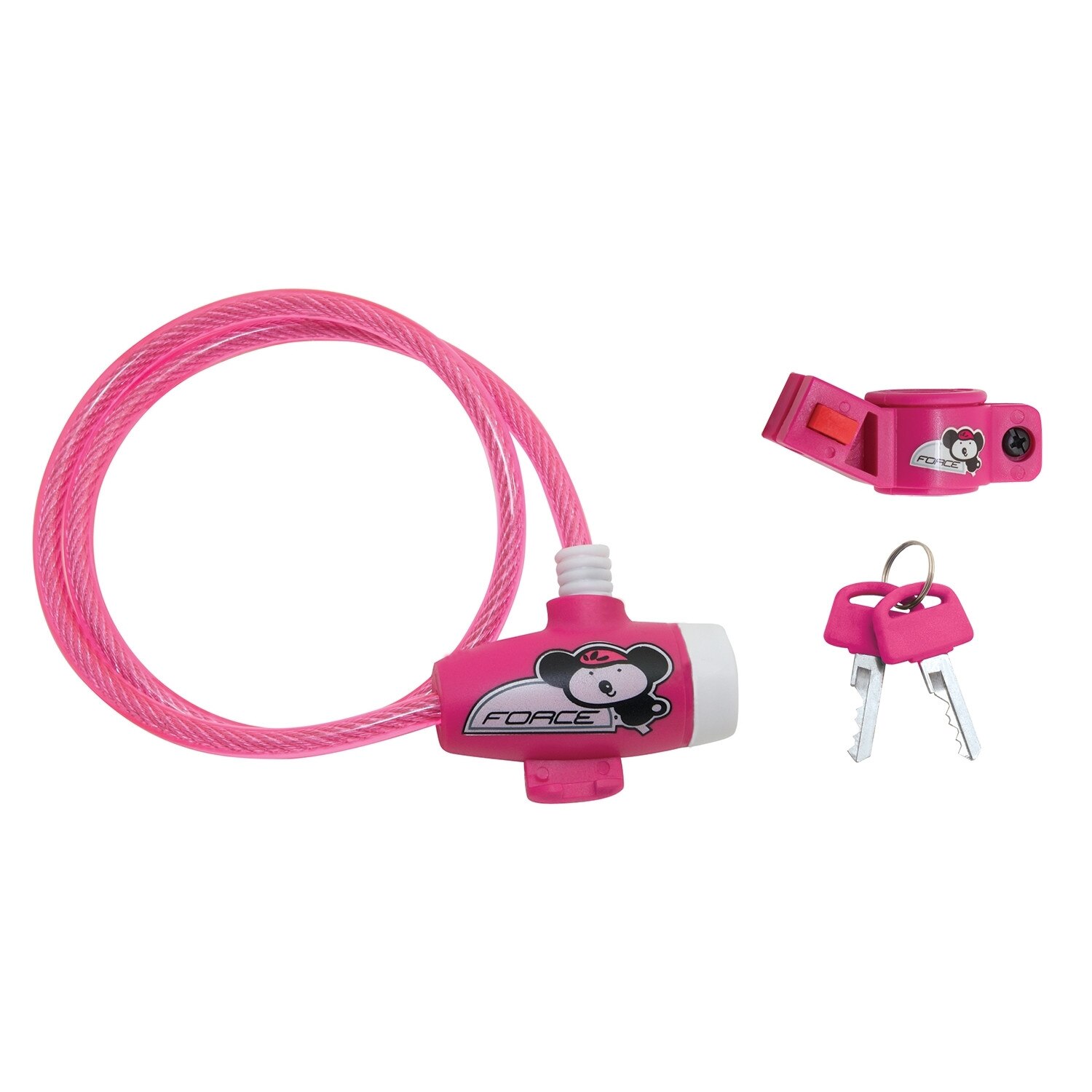 Lacat Force pentru copii 80 cm/8 mm roz