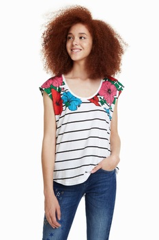 Top dama Desigual 18SWTKY7, Alb, M Top dama Desigual 18SWTKY7, Alb, M