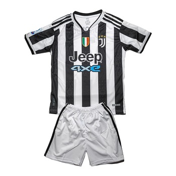 Echipament fotbal copii, Ronaldo, Alb Dungi Negre 128 Echipament fotbal copii, Ronaldo, Alb Dungi Negre 128