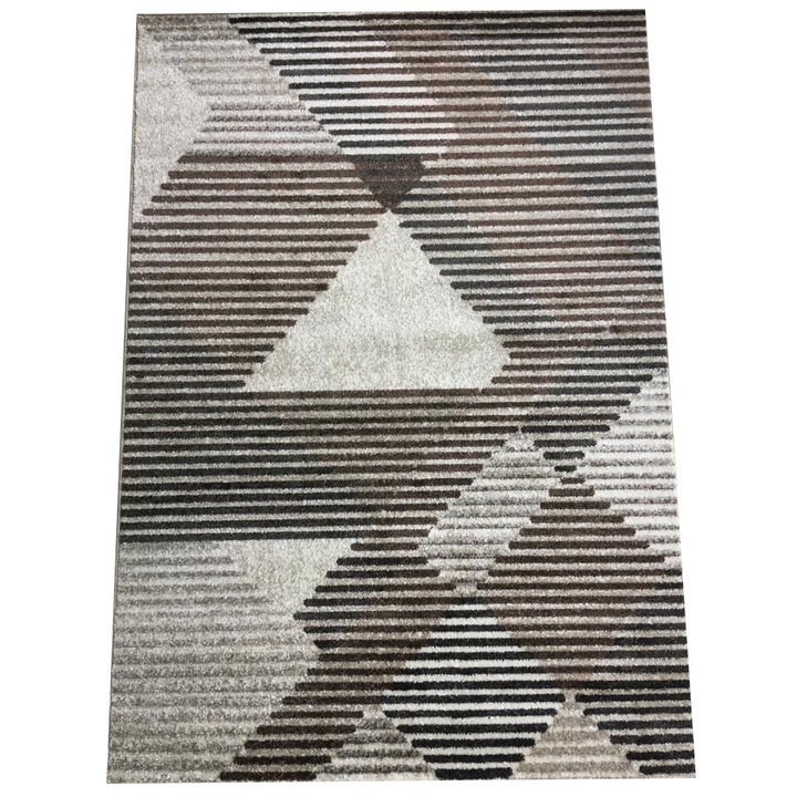 Covor Phoenix, model liniar, maro/gri, 60cm x 110cm, 5005/0741