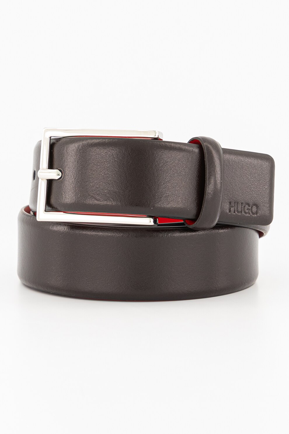 HUGO, Curea din piele cu detaliu logo Gavrilo