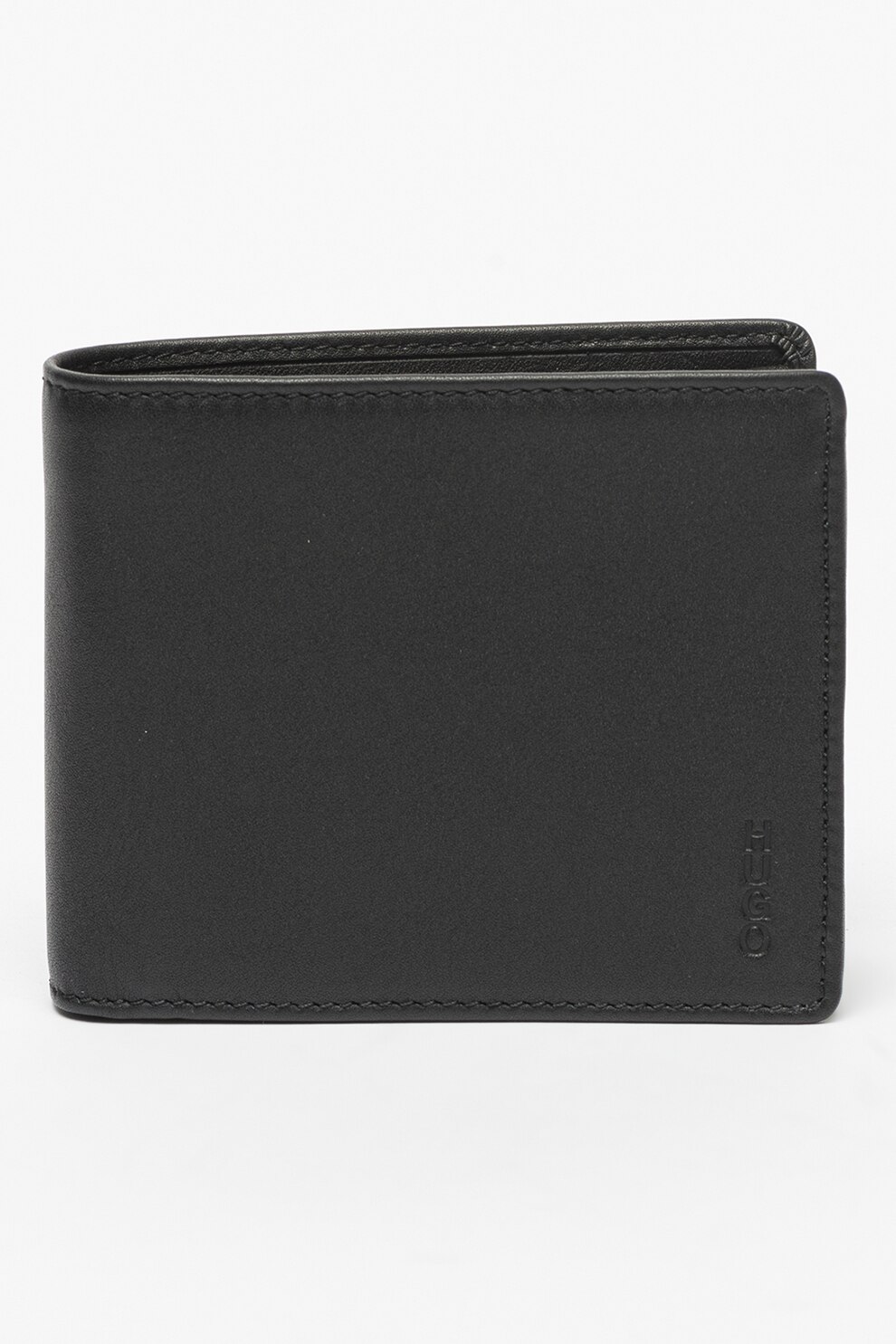 HUGO, Portofel pliabil din piele Subway, Negru