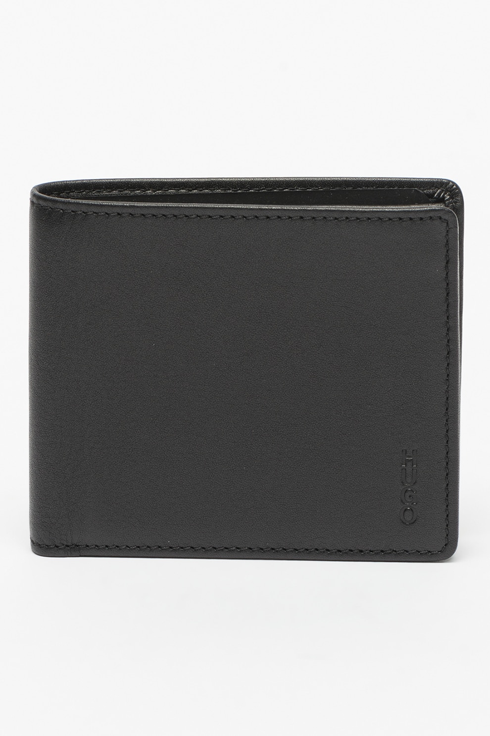 HUGO, Portofel pliabil din piele Subway, Negru