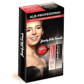 Pachet 2 x Pasta de dinti Beverly Hills: Professional White Advanced Black Pearl Whitening, 100 ml + Professional White Advanced Silver Whitening, 100 ml Pachet 2 x Pasta de dinti Beverly Hills: Professional White Advanced Black Pearl Whitening, 100 ml + Professional White Advanced Silver Whitening, 100 ml